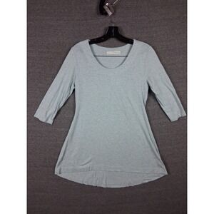 Peruvian Connection Womens Shirt XS Light Blue Tunic Cotton Soft Capsule Casual